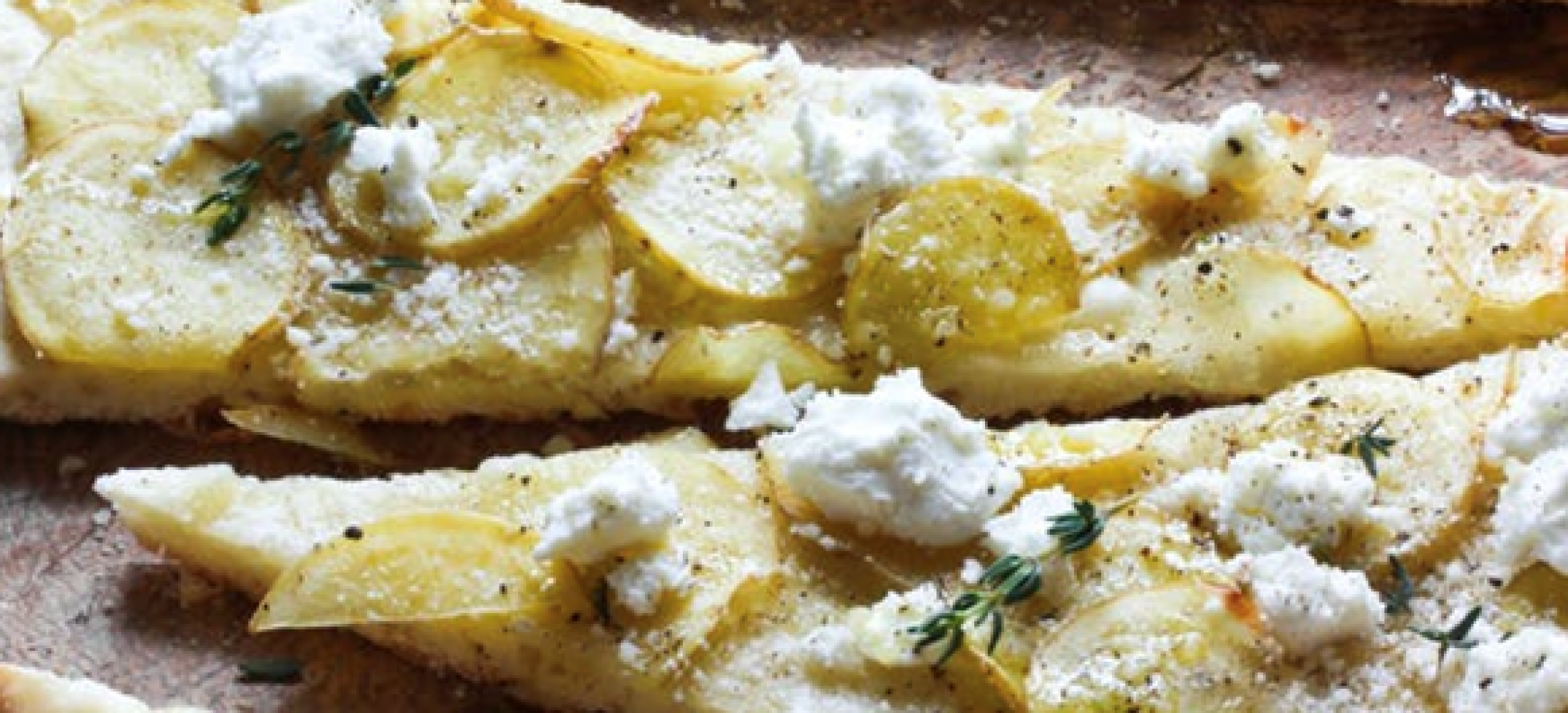 Truffled Potato and Goat Cheese Flatbread Celebrity Goat